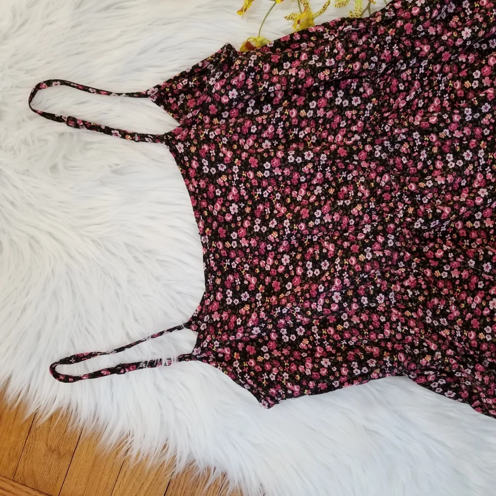 PASSPORT Floral Ruffle Mini Dress SIZE L. - Picture 8 of 16